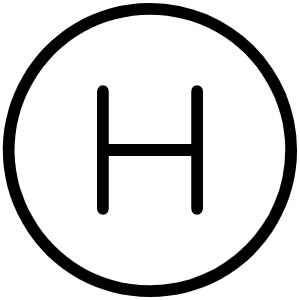 Letter Circle H Thin Icon from Phosphor Thin Set