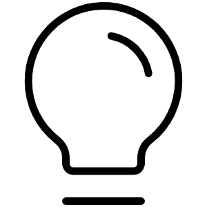 Lightbulb Thin Icon from Phosphor Thin Set