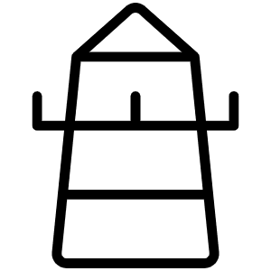 Lighthouse Thin Icon from Phosphor Thin Set