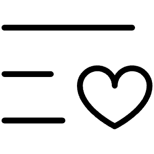 List Heart Thin Icon from Phosphor Thin Set