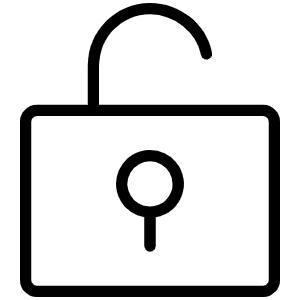 Lock Key Open Thin Icon from Phosphor Thin Set