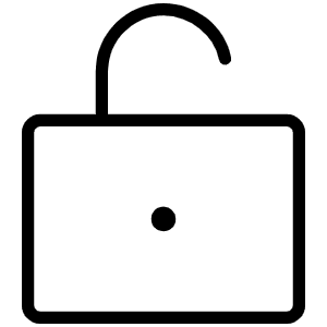 Lock Open Thin Icon from Phosphor Thin Set