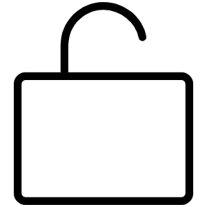 Lock Simple Open Thin Icon from Phosphor Thin Set