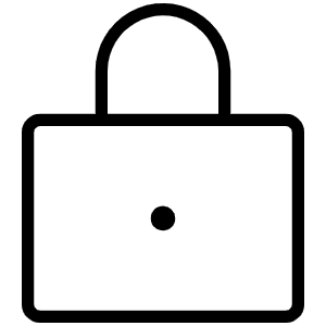Lock Thin Icon from Phosphor Thin Set