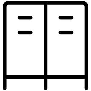 Lockers Thin Icon from Phosphor Thin Set