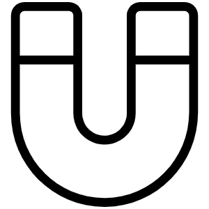 Magnet Straight Thin Icon from Phosphor Thin Set