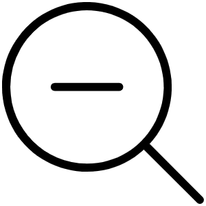 Magnifying Glass Minus Thin Icon from Phosphor Thin Set