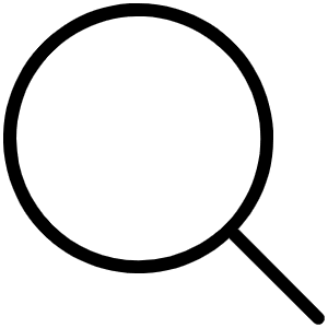 Magnifying Glass Thin Icon from Phosphor Thin Set