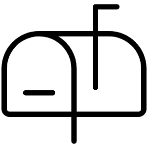 Mailbox Thin Icon from Phosphor Thin Set