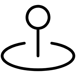 Map Pin Simple Area Thin Icon from Phosphor Thin Set