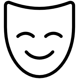 Mask Happy Thin Icon from Phosphor Thin Set