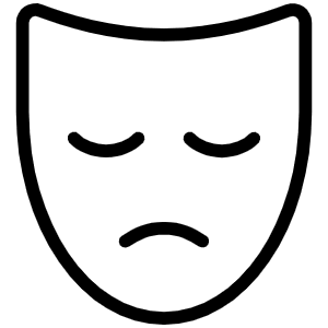 Mask Sad Thin Icon from Phosphor Thin Set