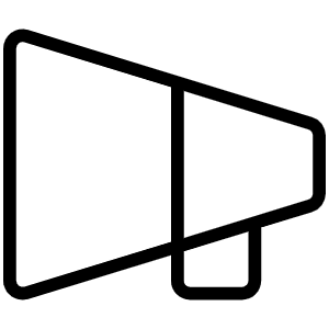 Megaphone Simple Thin Icon from Phosphor Thin Set
