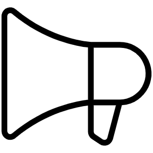 Megaphone Thin Icon from Phosphor Thin Set