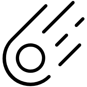 Meteor Thin Icon from Phosphor Thin Set