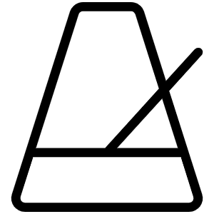 Metronome Thin Icon from Phosphor Thin Set