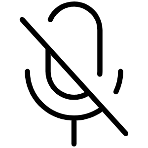 Microphone Slash Thin Icon from Phosphor Thin Set