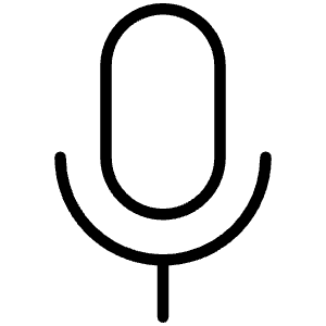 Microphone Thin Icon from Phosphor Thin Set