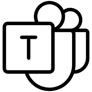 Microsoft Teams Logo Thin Icon from Phosphor Thin Set