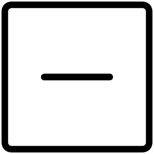 Minus Square Thin Icon from Phosphor Thin Set