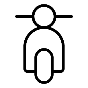 Moped Front Thin Icon from Phosphor Thin Set