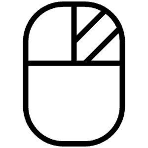 Mouse Right Click Thin Icon from Phosphor Thin Set