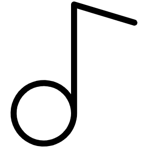 Music Note Simple Thin Icon from Phosphor Thin Set