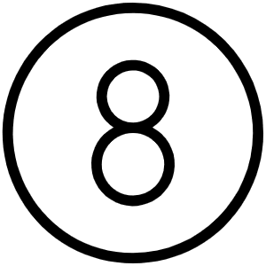 Number Circle Eight Thin Icon from Phosphor Thin Set