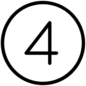 Number Circle Four Thin Icon from Phosphor Thin Set