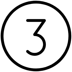 Number Circle Three Thin Icon from Phosphor Thin Set