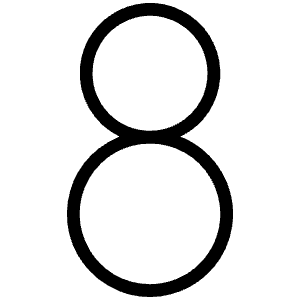 Number Eight Thin Icon from Phosphor Thin Set