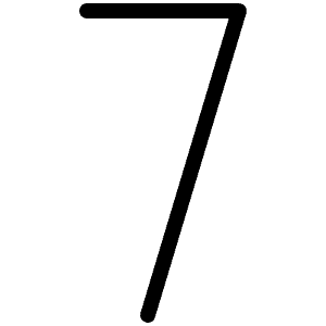 Number Seven Thin Icon from Phosphor Thin Set