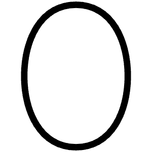 Number Zero Thin Icon from Phosphor Thin Set