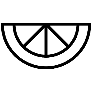 Orange Slice Thin Icon from Phosphor Thin Set