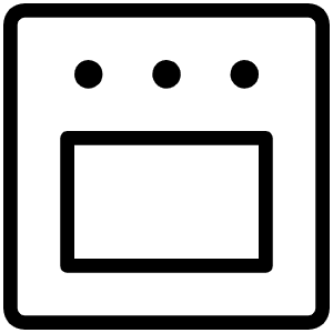 Oven Thin Icon from Phosphor Thin Set