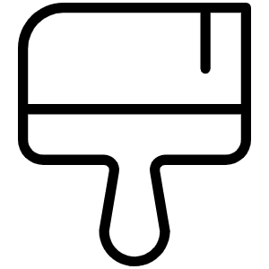 Paint Brush Broad Thin Icon from Phosphor Thin Set