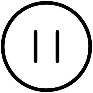 Pause Circle Thin Icon from Phosphor Thin Set