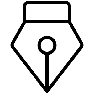 Pen Nib Straight Thin Icon from Phosphor Thin Set