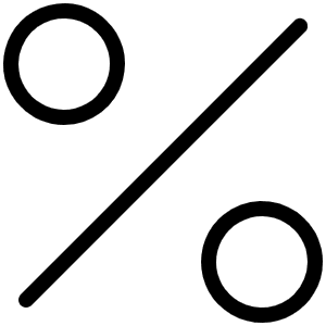 Percent Thin Icon from Phosphor Thin Set