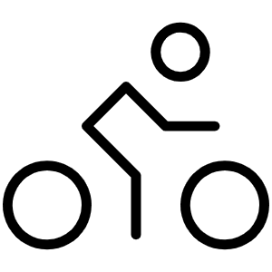 Person Simple Bike Thin Icon from Phosphor Thin Set
