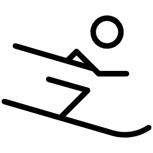 Person Simple Ski Thin Icon from Phosphor Thin Set