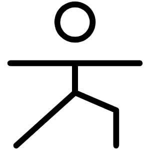 Person Simple Tai Chi Thin Icon from Phosphor Thin Set