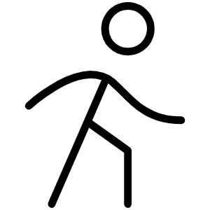 Person Simple Walk Thin Icon from Phosphor Thin Set