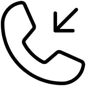 Phone Incoming Thin Icon from Phosphor Thin Set