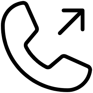 Phone Outgoing Thin Icon from Phosphor Thin Set