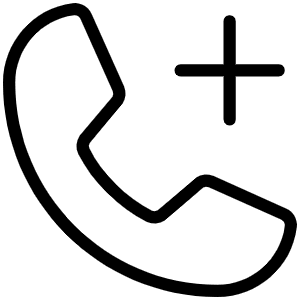 Phone Plus Thin Icon from Phosphor Thin Set