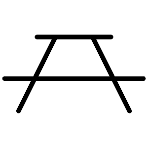 Picnic Table Thin Icon from Phosphor Thin Set