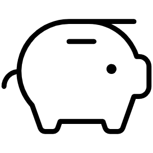Piggy Bank Thin Icon from Phosphor Thin Set