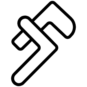 Pipe Wrench Thin Icon from Phosphor Thin Set