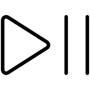 Play Pause Thin Icon from Phosphor Thin Set
